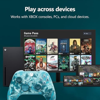 Xbox Wireless Gaming Controller | Ice Breaker Special Edition | Consoles, PCs, TVs, mobile, and more | Textured Grip | Wireless, Bluetooth, USB-C Connectivity - style: Ice Breaker