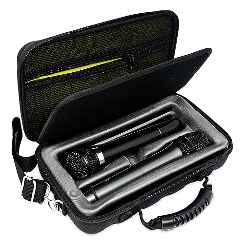 LOUDmouth Dual Wireless Microphone Case | Hard Shell Travel EVA Storage Box for Two Wireless Mics | Hardshell Carrying Case | CASE ONLY | 12.5" x 7" x 3.25"