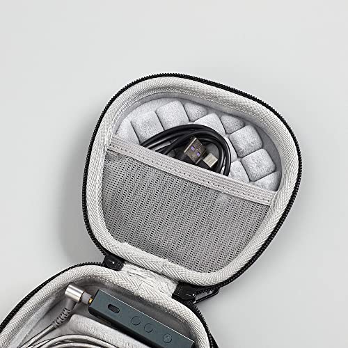 Hard Portable Protective Shell Skin Carrying Case for in-Ear Earphone Bag Decoding Headphone Amplifier Storage Box Cover (Black) - color: Black