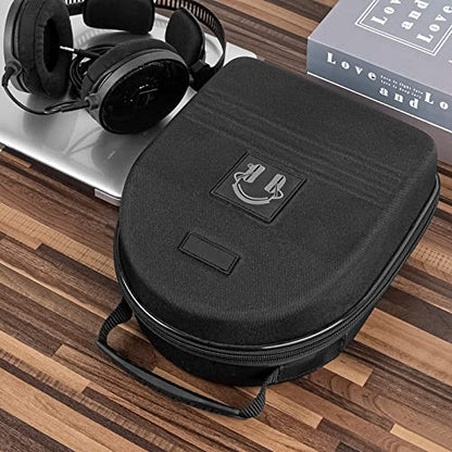 Geekria Shield Headphones Case Compatible with Audio-Technica ATH-R50x, ATH-AD1000X, ATH-A990Z, ATH-A900x, Replacement Extra Hard Shell Travel Carrying Bag with Cable Storage (Black)
