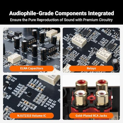 Fosi Audio ZP3 Balanced Preamp for Home Audio, 2 RCA and 1 XLR Inputs, RCA/XLR Outputs and Sub-Out, Pre Amp for 2 Channel Stereo and 2.1 Setup, Pre Amplifier with HPF High Pass Filter and Tone Control
