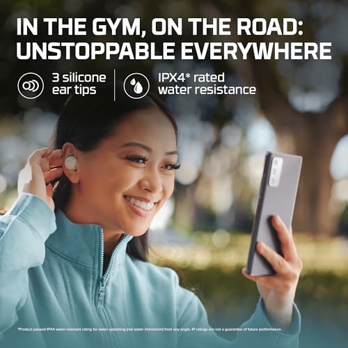 HyperX Cirro Buds Pro – True Wireless Earbuds, Active Noise Cancellation, ANC, Ambient Sound Mode, Low Latency, Bluetooth 5.2, IPX4, Fast Charge, PC, Nintendo Switch, Mobile - Tan - color: Tan