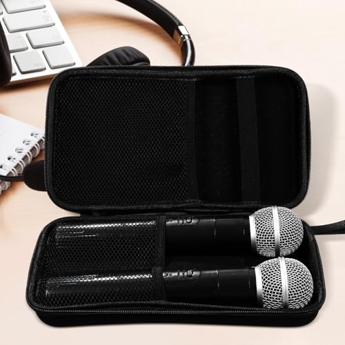 Beaupretty Microphone Carrying Bag Portable Mic Storage Case Padded Protective Carrier for Mic Suitable for Travel and Live Performance