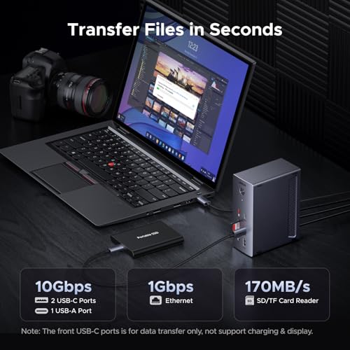 UGREEN USB C Docking Station Triple Monitor, 2xHDMI+DP, Only for Win Host | 14-in-1, Single 8K DP/ 4K HDMI, 100W PD, Gigabit Ethernet, SD/TF 3.0, 3.5mm Audio, 140W Power Adapter, Revodok Pro 314 - style: 2HDMI+DP