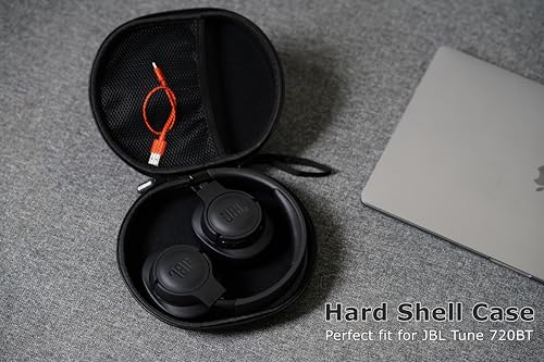 Ginsco Hard Shell Headphone Case Compatible with JBL Tune 720BT Wireless Over-Ear Headphones/Soundcore Anker Life Q20/Q20i Headphones, Bose QuietComfort Headphone, Portable Travel Carrying Case