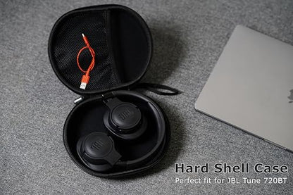 Ginsco Hard Shell Headphone Case Compatible with JBL Tune 720BT Wireless Over-Ear Headphones/Soundcore Anker Life Q20/Q20i Headphones, Bose QuietComfort Headphone, Portable Travel Carrying Case