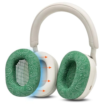 WC SweatZ XM5 - Patented Earpad Sweat Covers for Sony WH1000XM5 by Wicked Cushions | Full 360 Earpad Protection | Sweatproof & Easily Washable | Emerald Tide - color: Emerald Tide