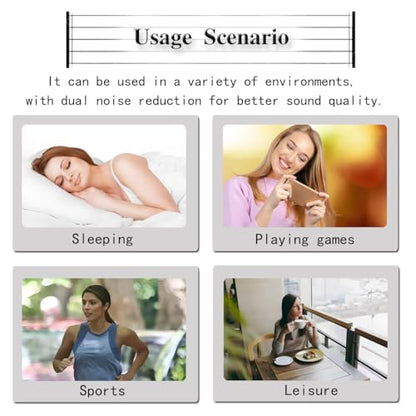 Sleep Earbuds Noise Cancelling in-Ear Sleep Earphones, Soft Wired Earbuds with Mic Volume Control for Small Ear Canal Sleeping Insomnia Side Sleeper Compatible with iPhone Samsung Huawei