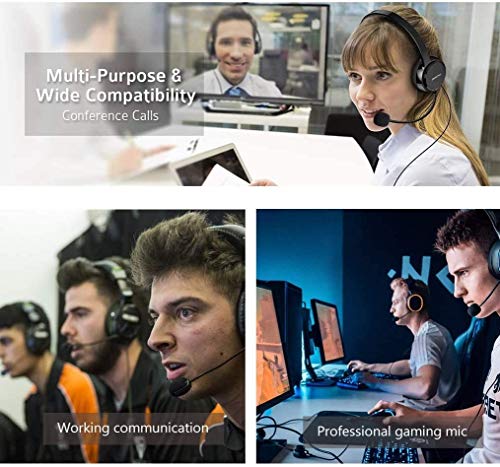 AKKE 3.5mm Detachable Gaming Microphone Boom Replacement, Compatible with Select PDP Afterglow AG6, Turtle Beach Stealth/Recon/Ear Force Headsets, 7.5 in, Verify Fit Before Buying