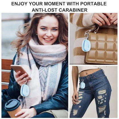 Aircawin for Bose Ultra Open Earbuds Case Clear 2024,Full Protective Shockproof Soft Transparent TPU Cover for Bose Open Ear Wireless Earbud Headphone Accessories with Carabiner and Cleaning Pen-Blue - color: Clear Blue