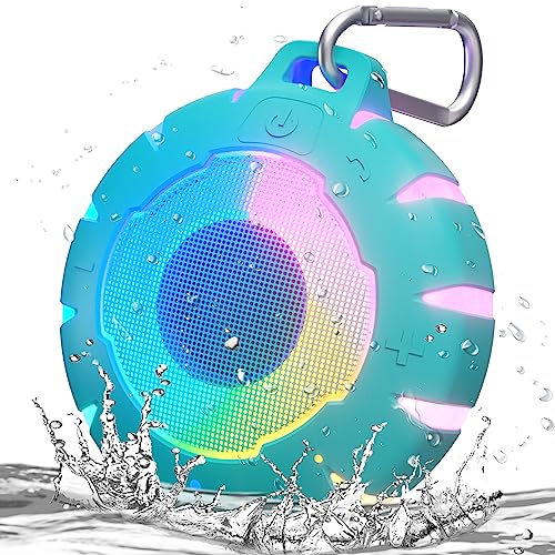 HEYSONG Waterproof Shower Bluetooth Speaker, Durable & Portable with Clear Sound, Ideal for Shower, Pool, Beach & Kayaking – Great Gift for Girls, Women & Men - color: Blue