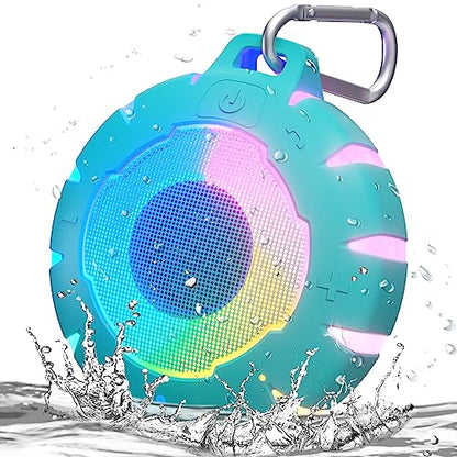 HEYSONG Waterproof Shower Bluetooth Speaker, Durable & Portable with Clear Sound, Ideal for Shower, Pool, Beach & Kayaking – Great Gift for Girls, Women & Men - color: Blue