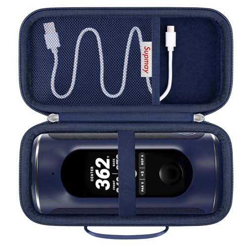Carrying Case for Blue Tees Golf Player+, Player Pro GPS Speaker | Hard EVA Shell, Shockproof, Water Resistant, Scratch Resistant, Mesh Pocket for Charging Cable & Accessories, Blue - color: Blue