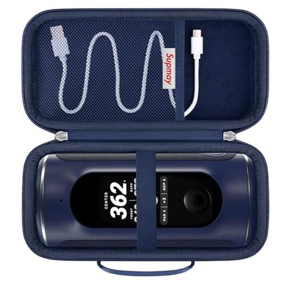 Carrying Case for Blue Tees Golf Player+, Player Pro GPS Speaker | Hard EVA Shell, Shockproof, Water Resistant, Scratch Resistant, Mesh Pocket for Charging Cable & Accessories, Blue - color: Blue