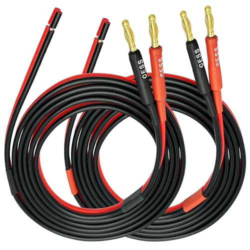 CNCESS Banana Plug to Bare Wire Open End Cable, 14AWG, 2-Pack (6 Feet) - size: 6 Feet