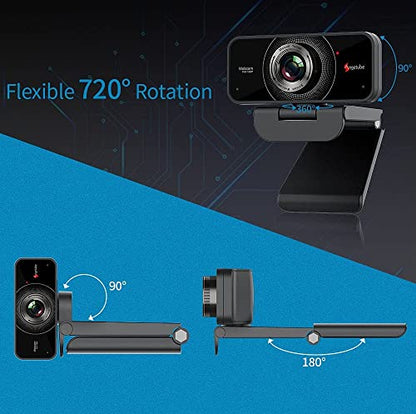 Angetube 1080P Webcam with Microphone, USB Computer Web Cam for Desktop | USB Computer Web Camera for PC Laptop Desktop Mac, 2 Mics, HD PC Web Cam for Zoom Teams, Streaming Video Conferencing Calling