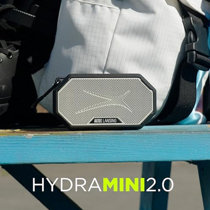 Altec Lansing Portable Bluetooth Speaker HYDRAMINI 2.0, IP67 Waterproof, Portable Speaker, 12h Playtime, Wireless Pairing, USB-C Quick Charge, Magnetic Bluetooth, Voice Assistant Integration - color: Purple/White