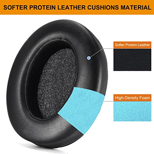 Defean Black Earpads for Sony WH-XB910 XB910N(NO fit WH-H910N) | Replacement Ear Cushions for Sony WH-XB910 XB910N Headphones,High-Density Noise Cancelling Foam - color: Black