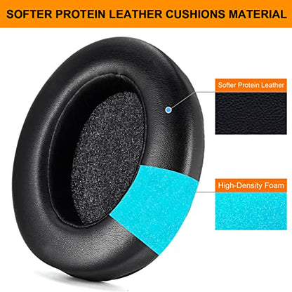 Defean Black Earpads for Sony WH-XB910 XB910N(NO fit WH-H910N) | Replacement Ear Cushions for Sony WH-XB910 XB910N Headphones,High-Density Noise Cancelling Foam - color: Black