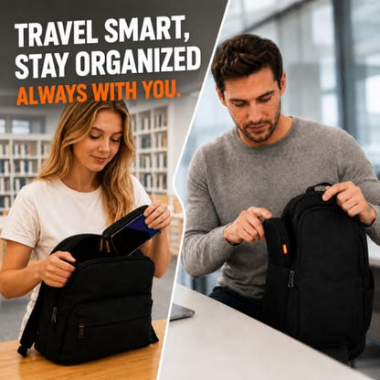 Small Hard Shell Zipper Case, Universal Protective Electronic Carrying Case | Black Portable Small EVA Travel Case Storage Pouch Bag for Power Bank, External Hard Drive, Charger, Cell Phone, USB Cable - color: Black