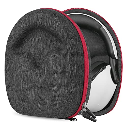 Geekria Shield Headphones Case Compatible with Sony INZONE H9, INZONE H9 II, INZONE H7, INZONE H5, Replacement Hard Shell Travel Carrying Bag with Cable Storage (Dark Grey)