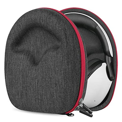 Geekria Shield Headphones Case Compatible with Sony INZONE H9, INZONE H9 II, INZONE H7, INZONE H5, Replacement Hard Shell Travel Carrying Bag with Cable Storage (Dark Grey)