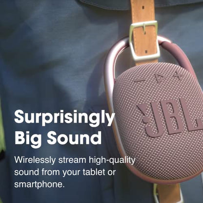 JBL Clip 4, Orange - Portable Bluetooth 5.1 Speaker - Up to 10 Hours of Play - Waterproof & Dust Resistant - Includes Noise & Echo-Canceling Speakerphone - color: Orange
