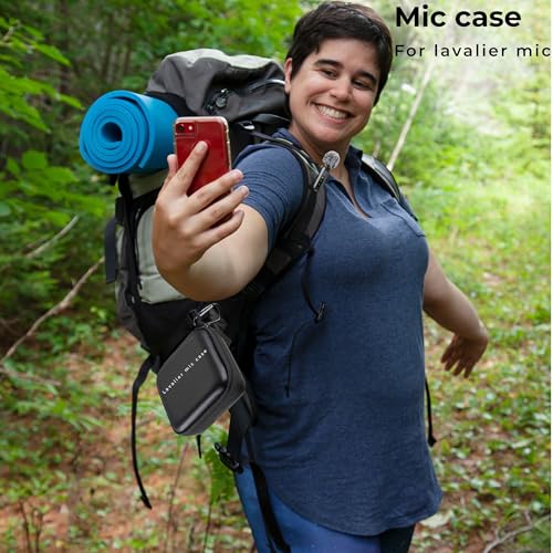 Mini Mic Case Wireless Lavalier Microphone Case for Wireless lavalier microphones Wireless Microphones Mini Tiny Mic Lapel Clip Microphones (Case only)