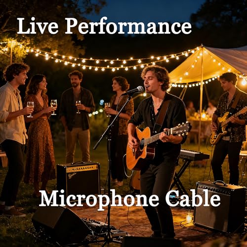XLR Cables,Durable Male to Female Microphone Cable with Nickel-Plated 3-Pin for Studio & Live Sound & Speaker Systems & More (Black, 3FT) - size: 3 FT