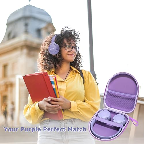 Ginsco Universal Headphone Case Compatible with JBL Tune 510BT 720BT, Sony WH-CH 720N/WH-CH520, with Sony/JBL/Soundcore Q20i Q30/BERIBES/TOZO/KVIDIO etc Wireless Headphones Purple - color: Purple