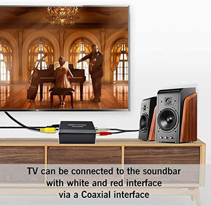Digital to Analog Audio Converter, Hdiwousp 192 kHz DAC Digital Coaxial and Optical Toslink to Analog 3.5mm Jack and RCA (L/R) Stereo Audio Adapter with Optical Cable for HDTV Home Cinema, Aluminum