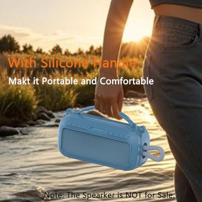 Silicone Cover Case for Bose SoundLink Plus Bluetooth Speaker | Soft Silicone Protective Case with Carrying Handle and Shoulder Strap, Shockproof and Anti-Scratch Cover (Blue Dusk) - color: Blue Dusk