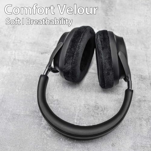 TRANSTEK Earpads Compatible with QC QuietComfort Ultra Headphones I Breathable Softer Velour, Thicker QC Replacement Ear Cushions (Velour)