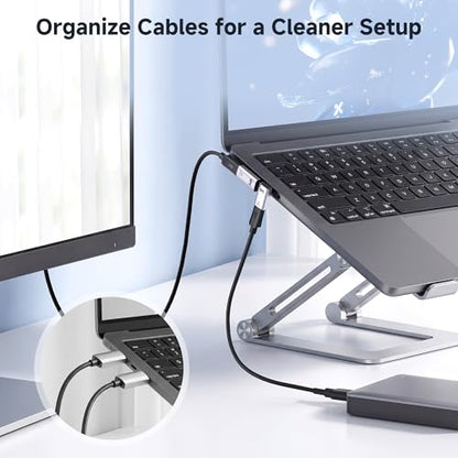 Cable Matters Combo-Pack 40Gbps Vertical Right Angle USB-C Adapter Kit | [4K@240Hz Video, 240W Charging, 40Gbps Data Transfer] 90 Degree, Compatible with Thunderbolt 4, iPhone 17/16, Steam Deck - style: Combo - Vertical
