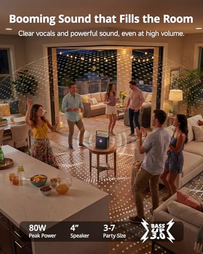 Ikarao Karaoke Machine for Adults, with Lyrics Display Screen, 32GB Karaoke Tablet, 2 Wireless Microphones, Karaoke Speaker with Autotune EQ, Connect TV, Portable Karaoke System for Home Outdoor Party