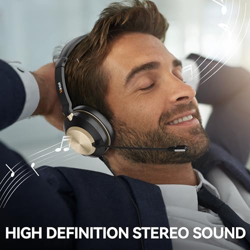 Wantek USB Headset with Microphone, Type-c/USB/3.5mm Jack 3-in-1 PC Headsets, Single Ear (Monaural) Headsets with Noise Cancelling and Volume Control for Call Centers, Skype, Zoom, Office,Business - style: 881