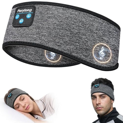 Perytong Sleep Headphones Wireless, Bluetooth Sports Headband Headphones with Ultra-Thin HD Stereo Speakers Perfect for Sleeping,Workout,Jogging,Yoga,Insomnia, Air Travel, Meditation (Tungsten Gray) - color: Tungsten Gray