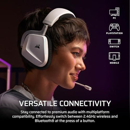 Corsair Void v2 Wireless Bluetooth PC PS5 Switch Gaming Headset – Dual Tone - color: Black and White