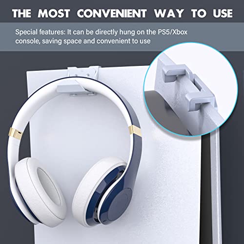 PS5/PS4/Xbox/Switch Controller Mount - Adhesive Holder & Headset Stand for PS5 Console, Universal Accessories Hook