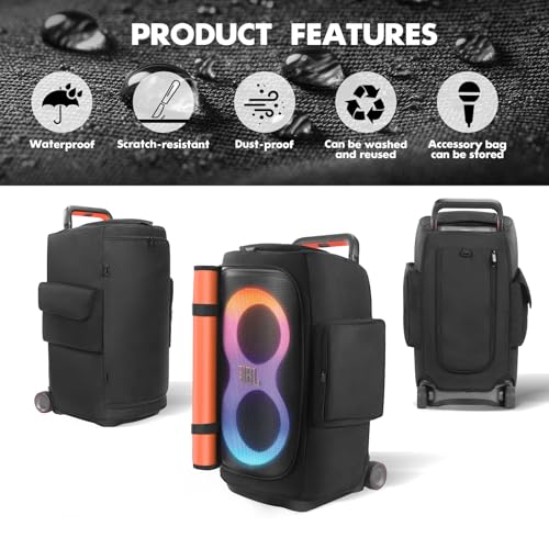 Speaker Cover Compatible with JBL PartyBox 520 | Scratch-Resistant, Dustproof, Portable with Storage Bag for Outdoor and Lightweight Travel Cover - size: For JBL partybox 520