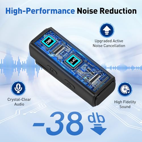USB-C Wireless Lavalier Microphone for iPhone 15/16/17, Android & PC