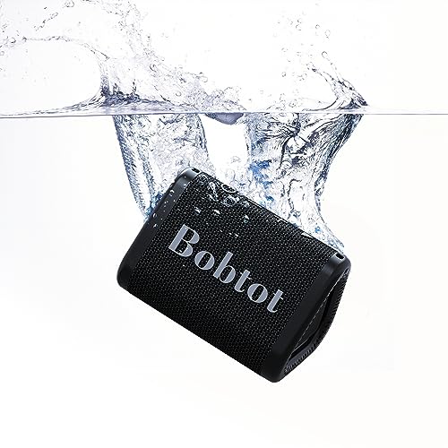 Bobtot Portable Small Bluetooth Speaker, IPX7, 5W | Mini Speaker, Loud and Stereo Sound with Dual Bass, 15H Playing Time, TWS Pairing for Travel, Party, Camping