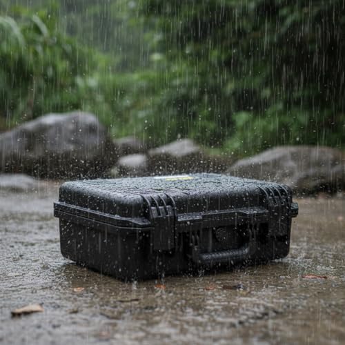 MEIJIA Premium Waterproof Hard Camera Case,Hard case with customizable fit foam,Full Protection with Light&Convenient Design,Elegant Black (18.3"x13.4"x6.7") - size: 18.3"x13.4"x6.7"