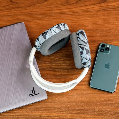 WC ShellZ Max - Protective Shell Covers for AirPods Max 1 & 2 | Made by Wicked Cushions | Made with Premium Silicone | Geo Grey - color: Geo Grey