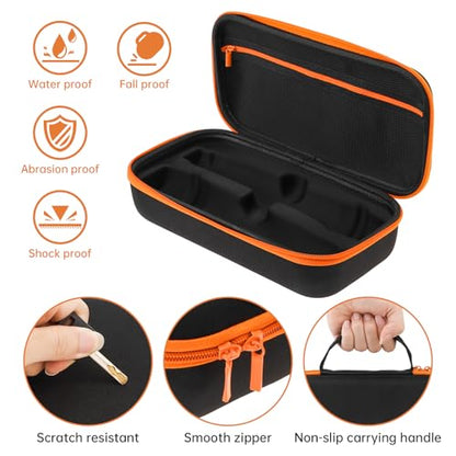 Wireless Microphone Case 11.41"x6.1" EVA Dual Mic Travel Bag for JBL Mics | Rubber handle hard storage box, Fits similar sized mics, soft pad protect, Karaoke Singing, easy travel , 2 foam covers