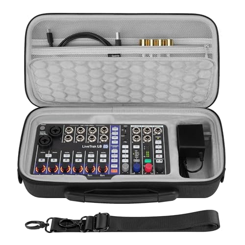 GEEKRIA Hard Shell Travel Case Compatible with Zoom LiveTrak L6 / L6 Digital Mixer, Audio Mixer Carrying Bag (Dark Gray) - style: For L6