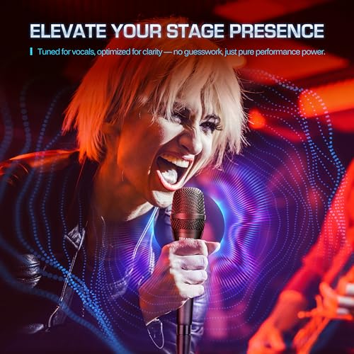 CAROL AC-910S XLR Wired Vocal Microphone, Dynamic Cardioid with Switch | AHNC dual-engine noise canceling tech for singing, studio, and stage. incl. 14.8ft (4.5m) XLR cable, mic clip - style: AC-910S (with Switch)