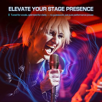 CAROL AC-910S XLR Wired Vocal Microphone, Dynamic Cardioid with Switch | AHNC dual-engine noise canceling tech for singing, studio, and stage. incl. 14.8ft (4.5m) XLR cable, mic clip - style: AC-910S (with Switch)