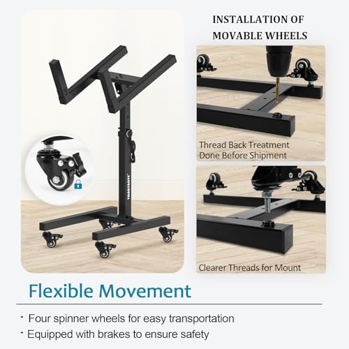 Vondynote Guitar Amp Stand with Wheels Adjustable Combo Amp Stand Tilt Back