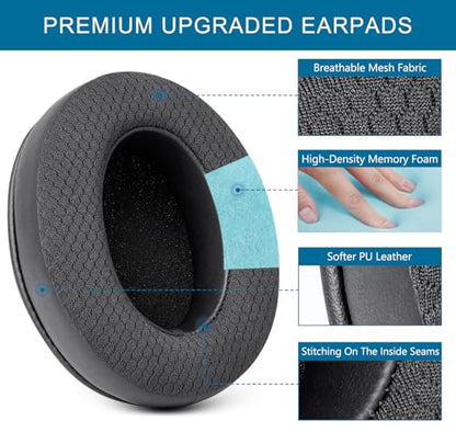 Replacement Ear Pads for Sennheiser HD280/HD280-13/HD280-Pro/HD281 - Black | Also for HMD280 / HMD280 Pro / HMD280-13 / HMD281 / HMD281 Pro Headphones, Earpads Cushions with Upgrade Memory Foam